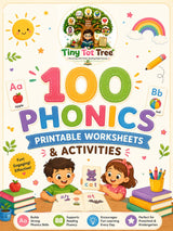 100 Phonics Printable Worksheets & Activities (cover), picture 1