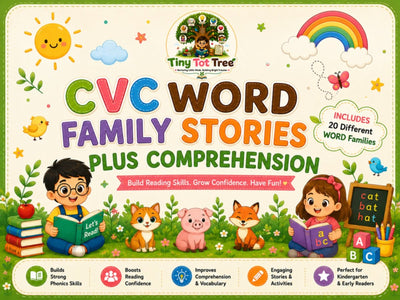 CVC Word Family Stories Plus Comprehension (cover)