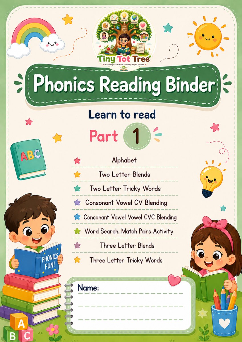 Phonics Reading Binder, Part 1 (cover)