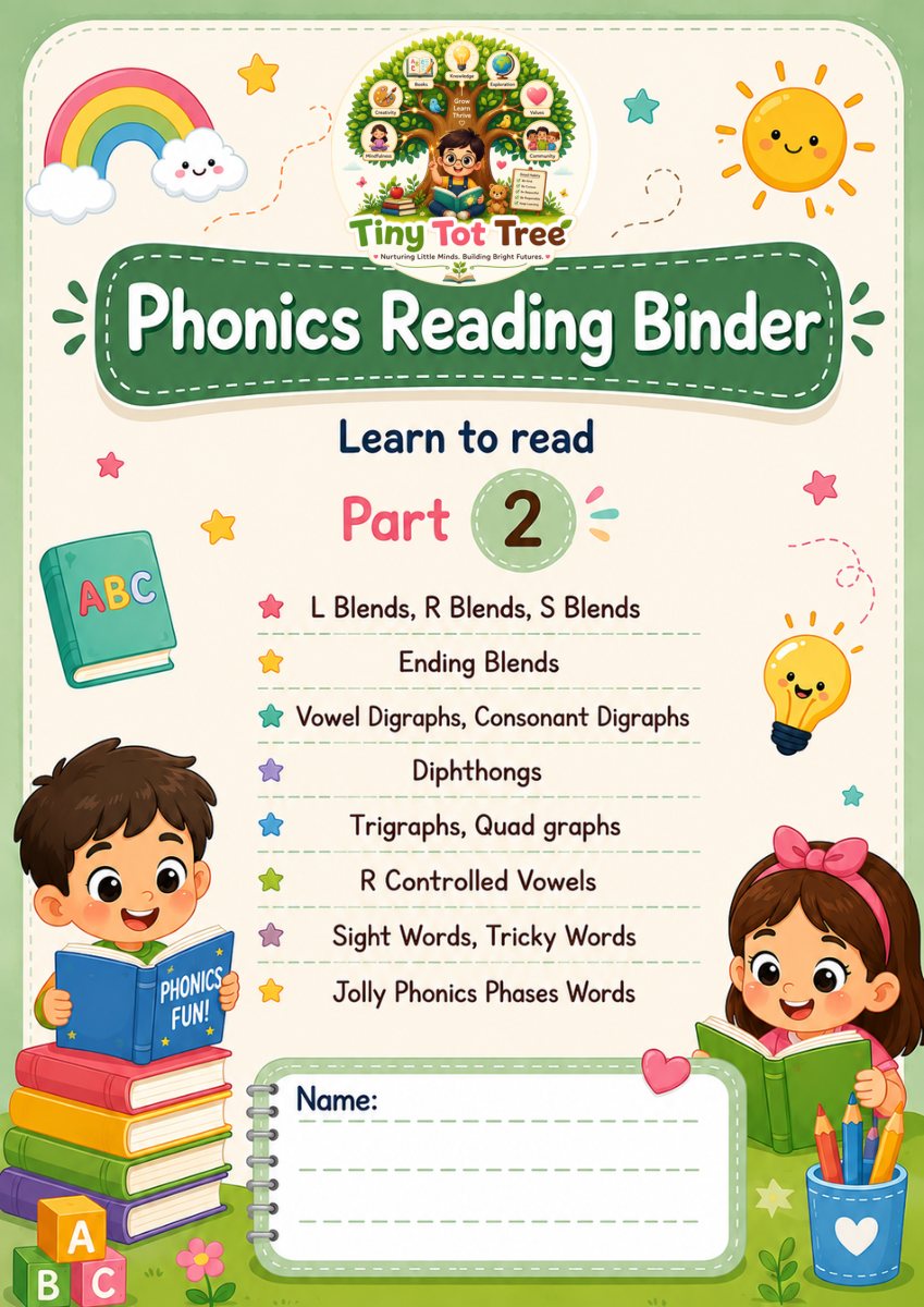 Phonics Reading Binder, Part 2 (cover)
