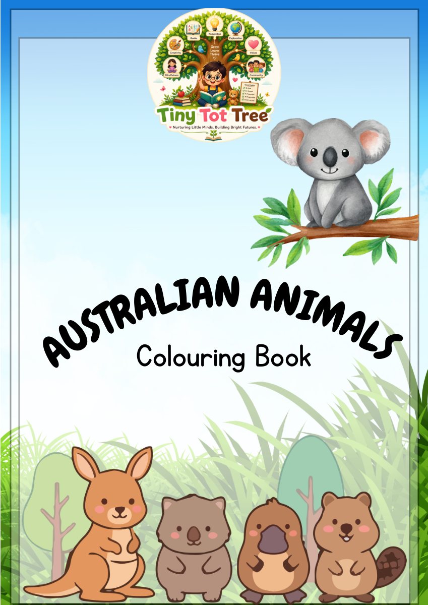 Australian Animals Colouring Book (cover)