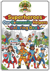 Superheroes: Our Community Helpers Coloring Book (cover), picture 1