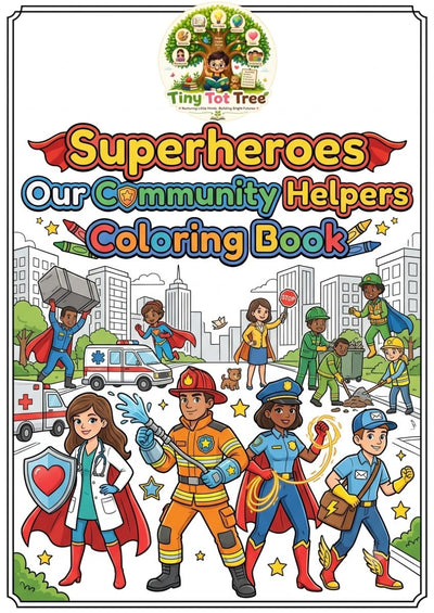 Superheroes: Our Community Helpers Coloring Book (cover)