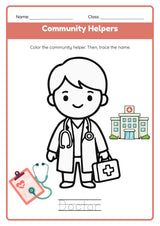 Superheroes: Our Community Helpers Coloring Book (page), picture 3