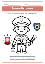 Superheroes: Our Community Helpers Coloring Book (page), picture 4