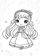 Princess Coloring Book (page), picture 2