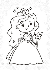 Princess Coloring Book (page), picture 3