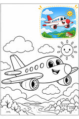Spinning Wheels Coloring Book (page), picture 3