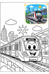 Spinning Wheels Coloring Book (page), picture 6