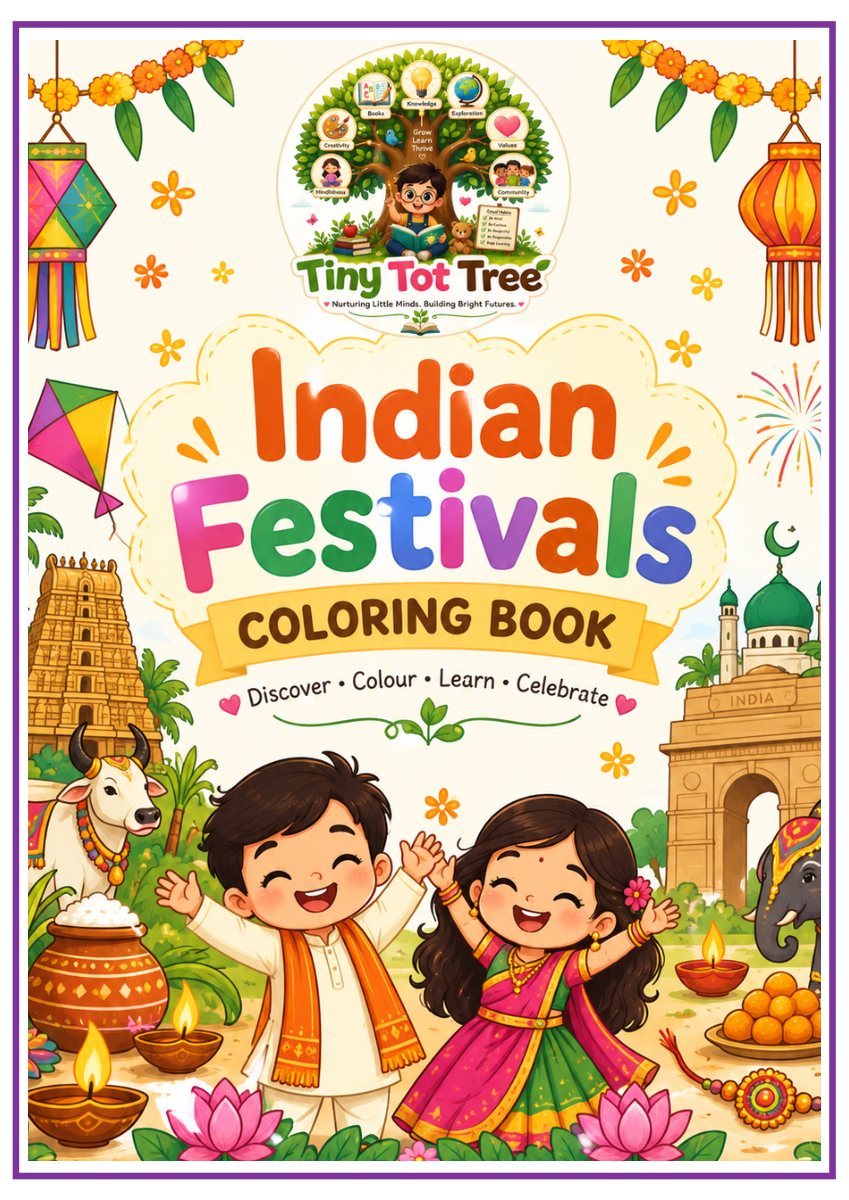 Indian Festivals Coloring Book (cover)