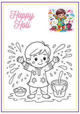 Indian Festivals Coloring Book (page), picture 2