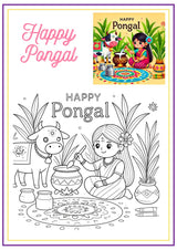 Indian Festivals Coloring Book (page), picture 6