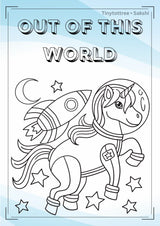 Unicorn Coloring Book (page), picture 2
