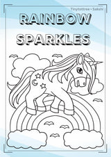 Unicorn Coloring Book (page), picture 3