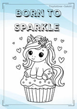 Unicorn Coloring Book (page), picture 4