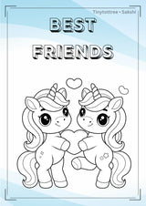 Unicorn Coloring Book (page), picture 5