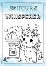 Unicorn Coloring Book (page), picture 6