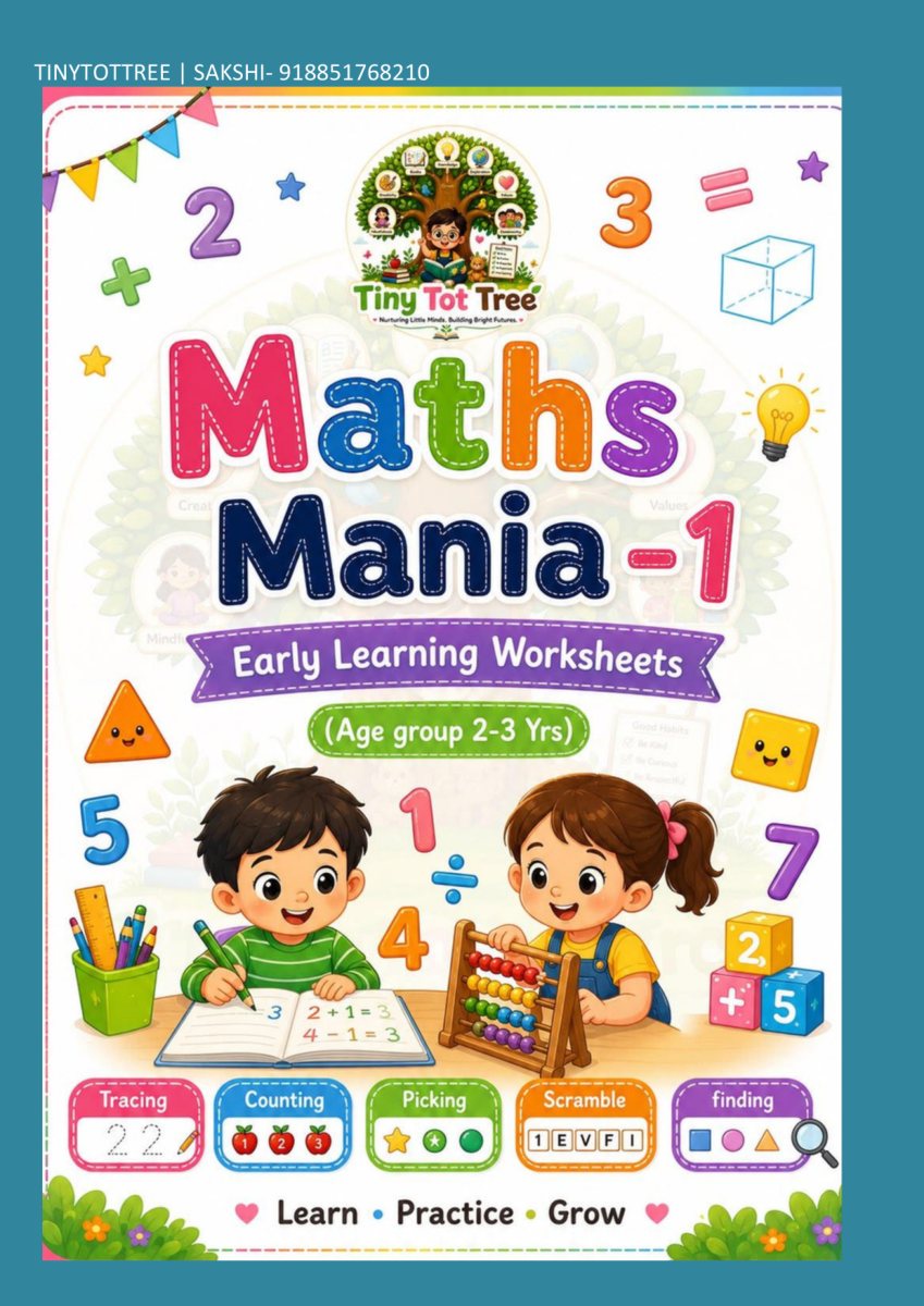 Maths Mania 1: Early Learning Worksheets (cover)