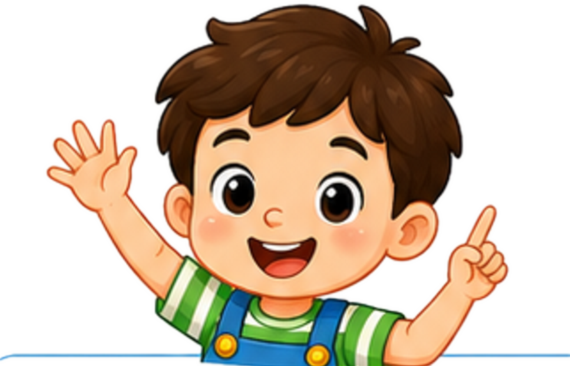 The Tiny Tot boy, waving hello